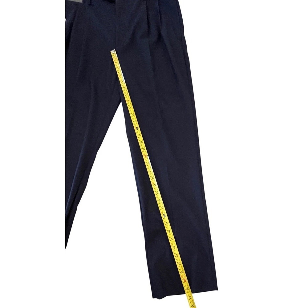 NWT Daniel Cremieux Signature Collection Men Navy Blue Pleated Dress Pants 36x32 - Picture 4 of 6